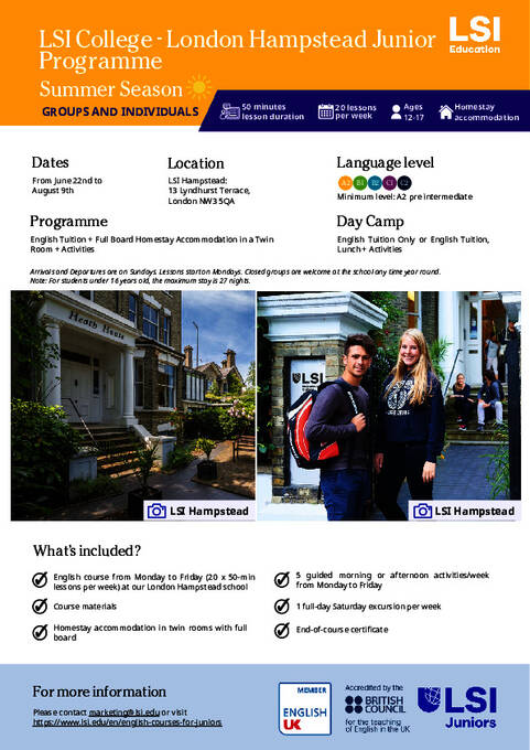 LSI Hampstead - Junior program