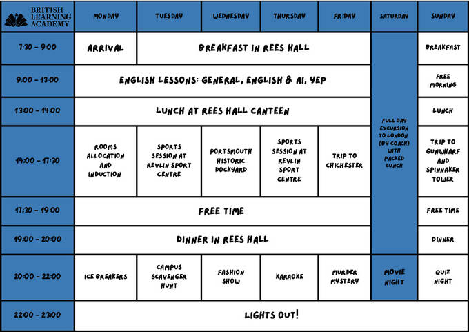  Tevékenységek menetrendje - juniorok (PDF)