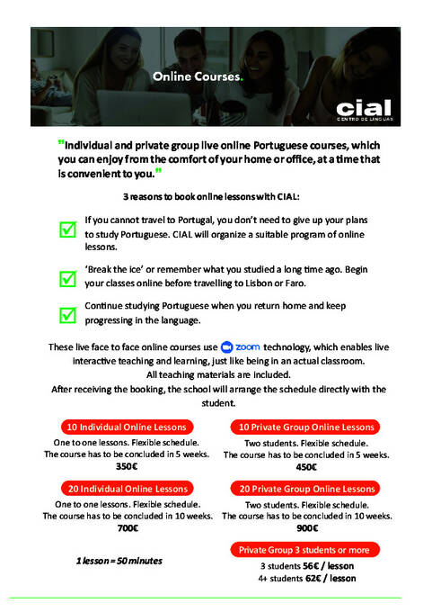 CIAL Centro de Linguas - Aulas online