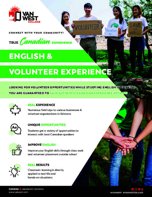 Enghlish + frivillig erfaring, Kelowna
