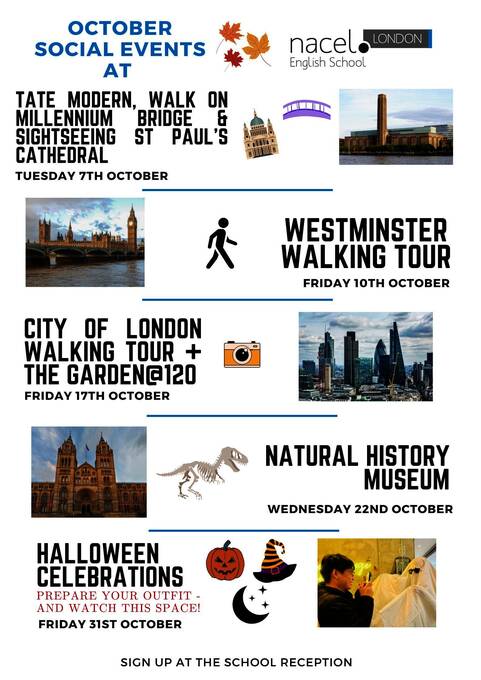 الفعاليات الاجتماعية في شهر أكتوبر