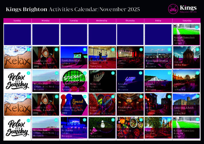 Brightons sociale kalender for november