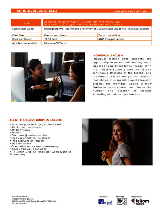 Aulas individuais AM