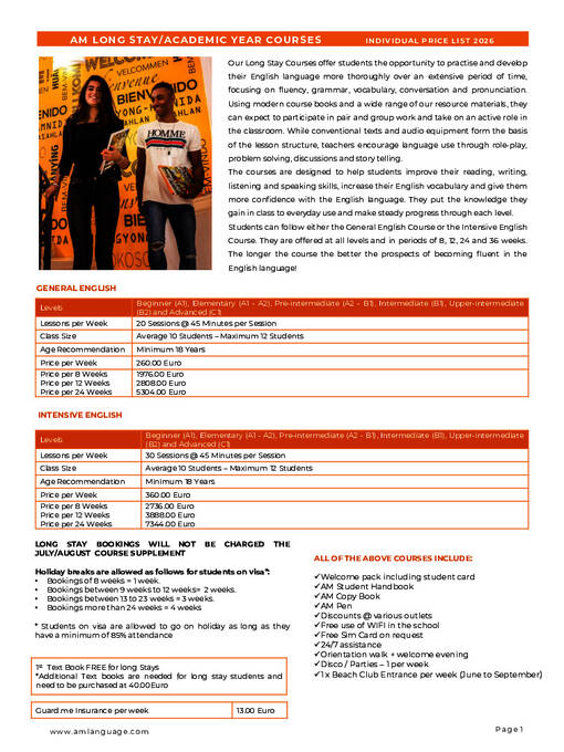 Cursos de longa duração AM