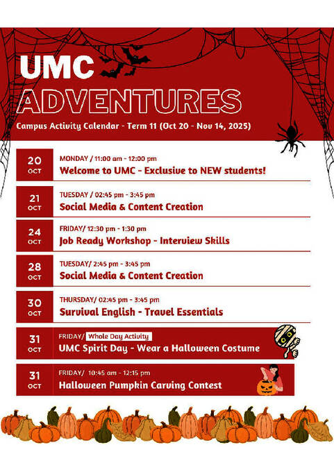 Eksempel på kalender for sociale aktiviteter – oktober 