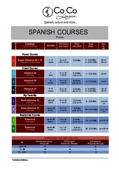 أسعار Co Co Lingua