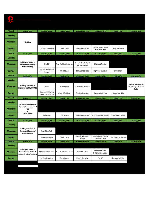 2026 Aktivitetskalender