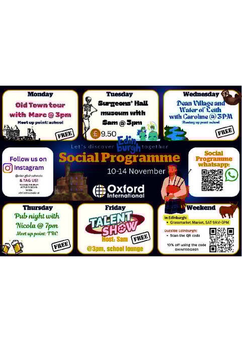 示例 - 十一月社交活动项目