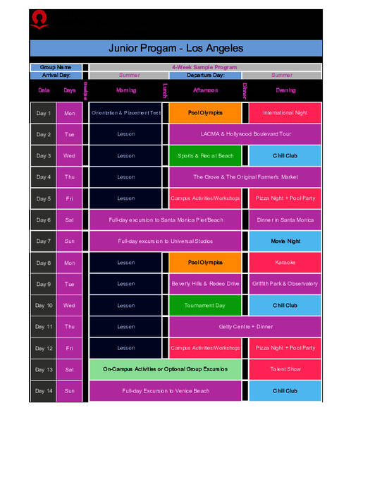 Minta tevékenységi ütemterv