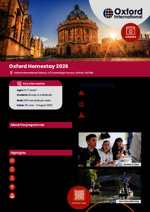 نشرة معلومات الإقامة مع العائلة أكسفورد 2026