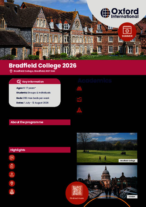 Bradfield College tájékoztató 2026