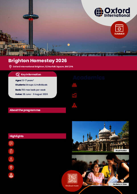 Faktaark om Brighton Homestay 2026