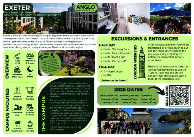 Anglo Exeter学校2026年概况说明