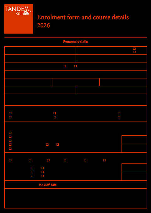 TANDEM科隆 2026年课程日期与费用