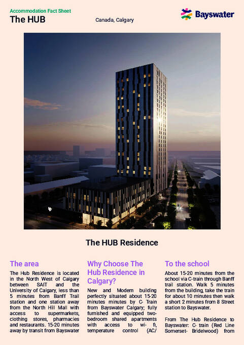 The HUB Residence - Faktaark
