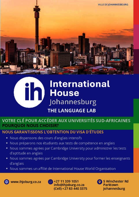 IH Johannesburg Franse brochure
