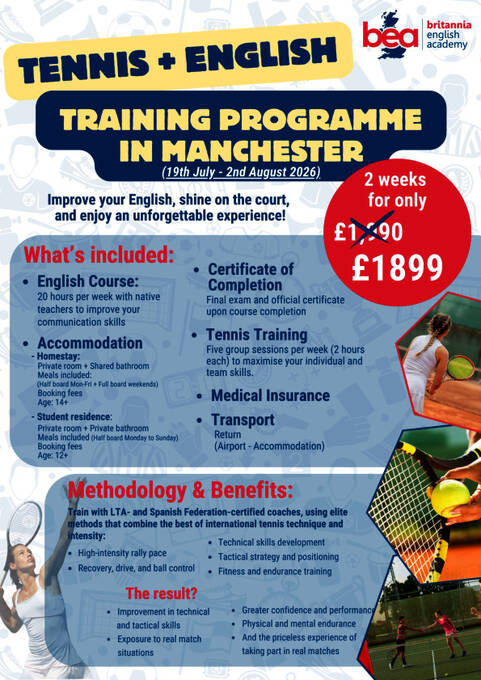 Tennis og engelskprogram - sommer 2026