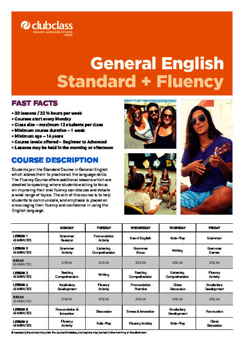 Standard + Flytende kurs