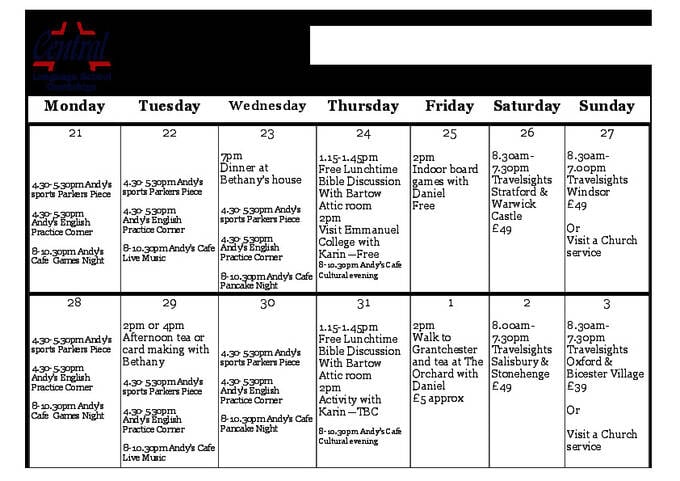 Eksempel social aktvitet