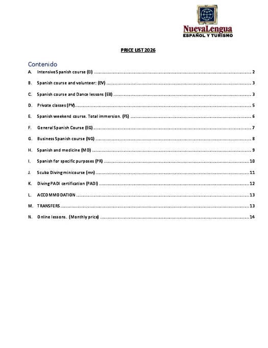 Nueva Lengua 2026 árak