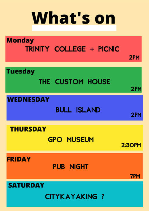 学校每周组织的休闲活动举例 