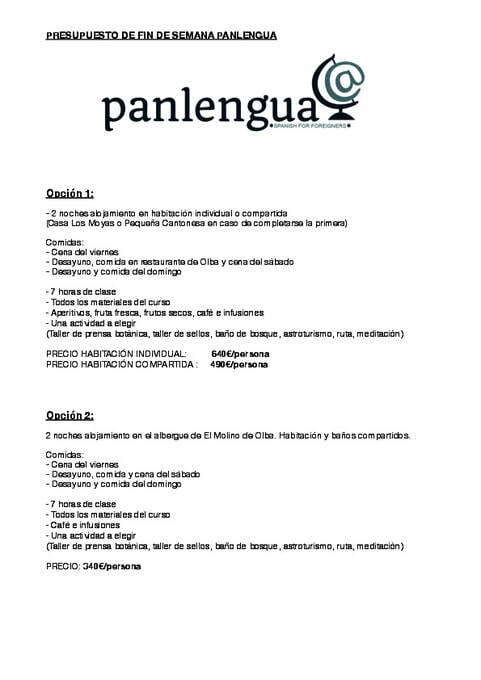 Helgekurs, alt inkludert