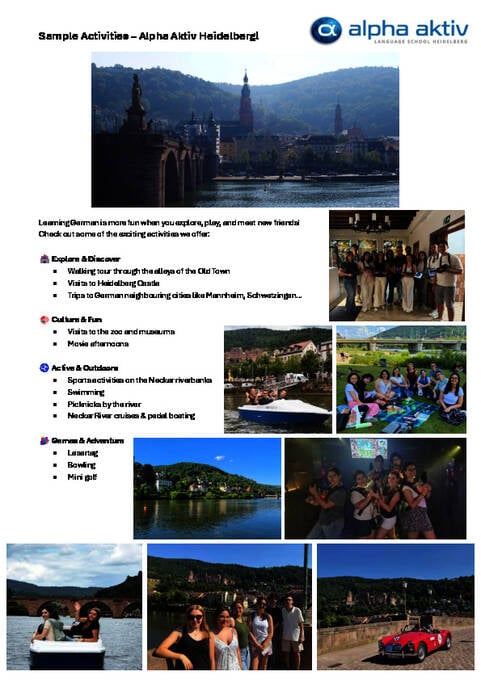 Sample Activity Programme