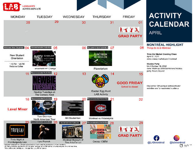 Muestra de actividad social