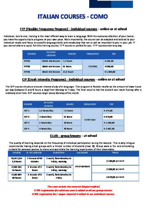 Lista de preços para 2026