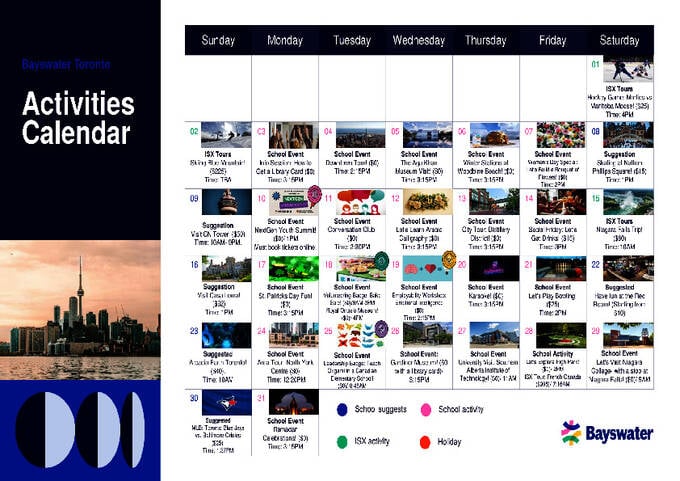 3월 활동 캘린더(샘플)