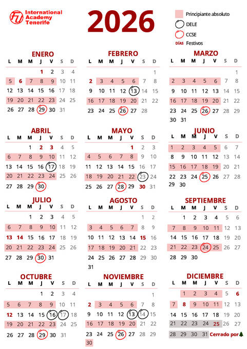 Calendário 2026