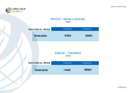 Sommerlejr prisliste 2026