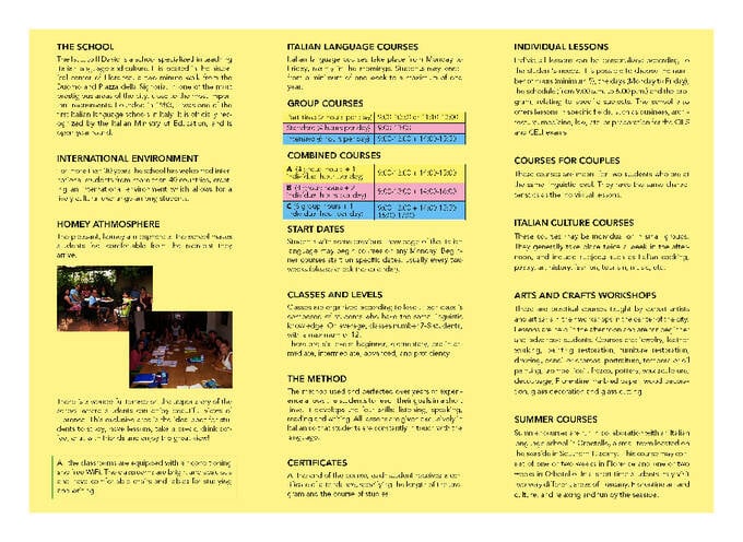 Folheto Istituto Il David