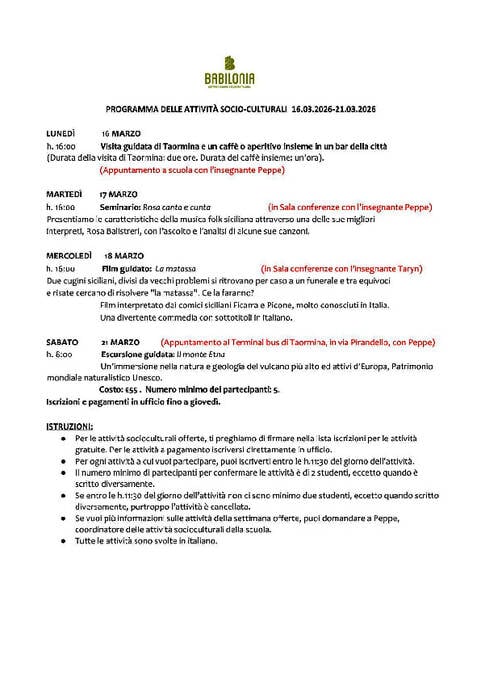 2026年社交活动示例