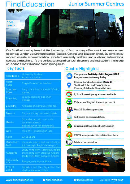 Faktablad: London Stratford 2026