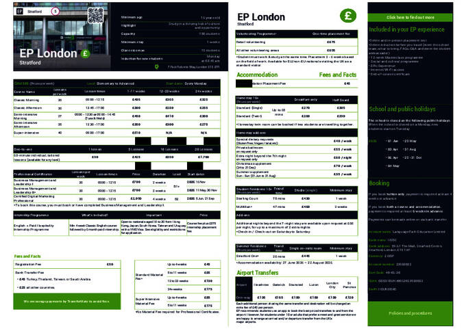 2026-os új árlista, londoni Stratford