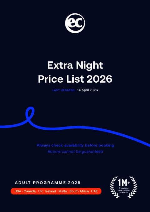Prisliste for ekstra overnatninger 2026