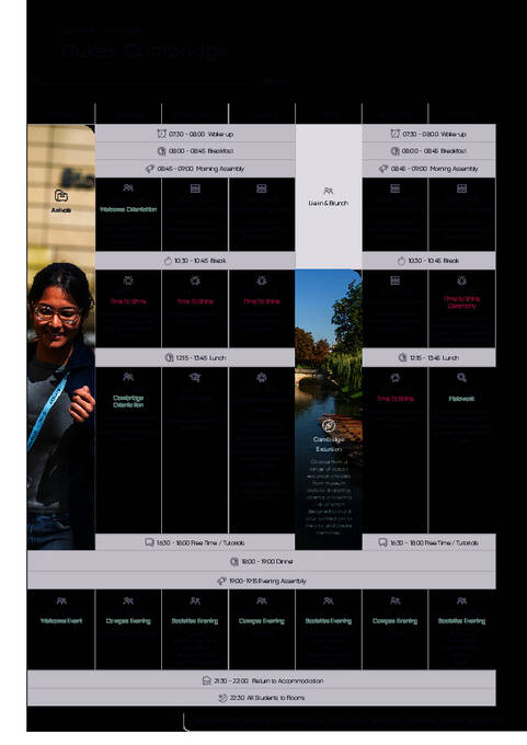 Tidsplan for campen