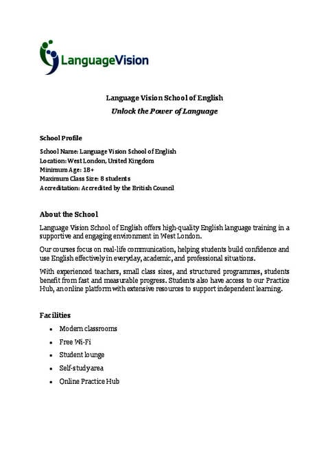 LanguageVision 학교 소개
