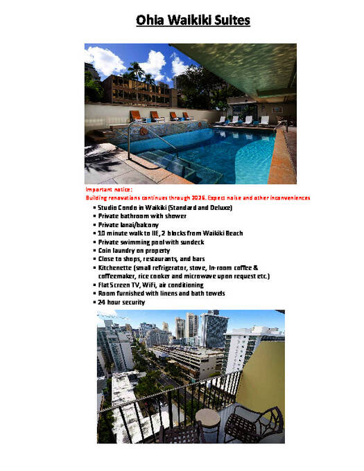 Ohia Waikiki Suites adatlap