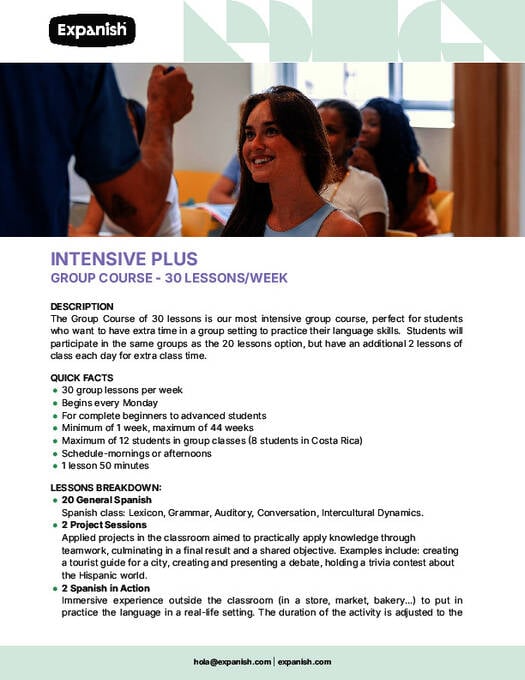 نشرة معلومات دورة Intensive Plus