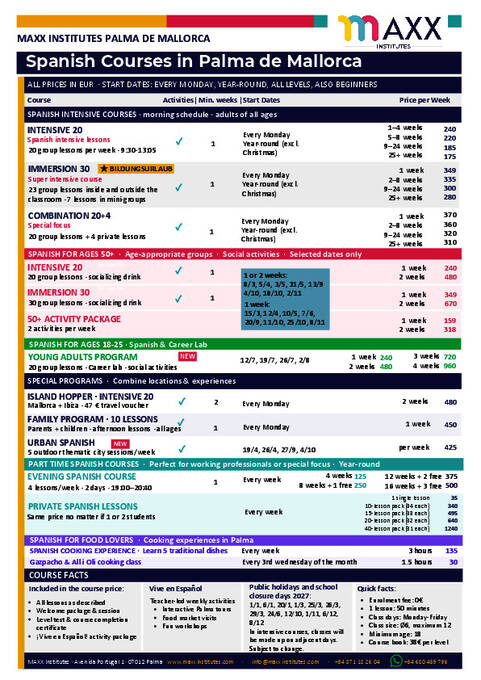 Palma de Mallorca Prices 2027