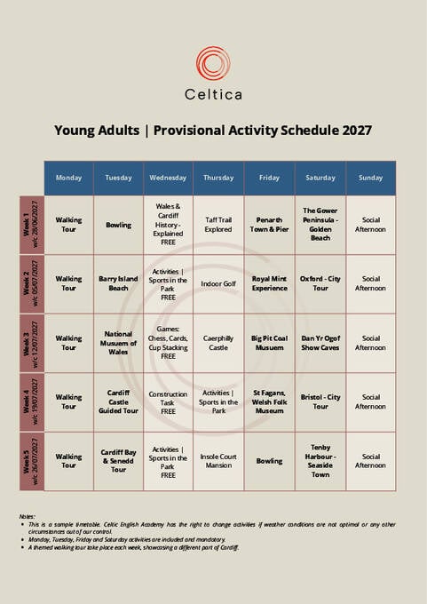 Socialprogram for Young Adults 