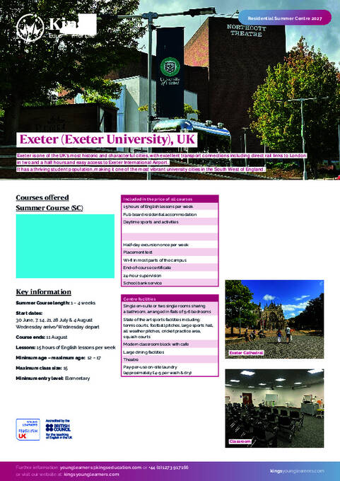Exeter faktaark 2027