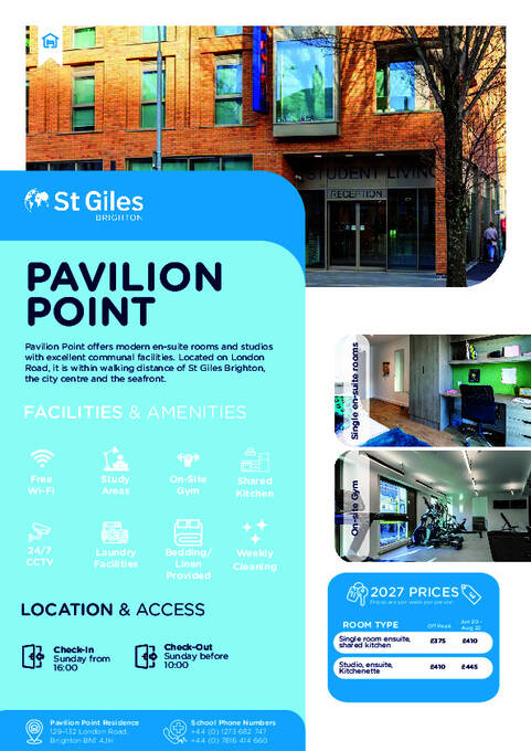Ficha informativa do Pavillion Point