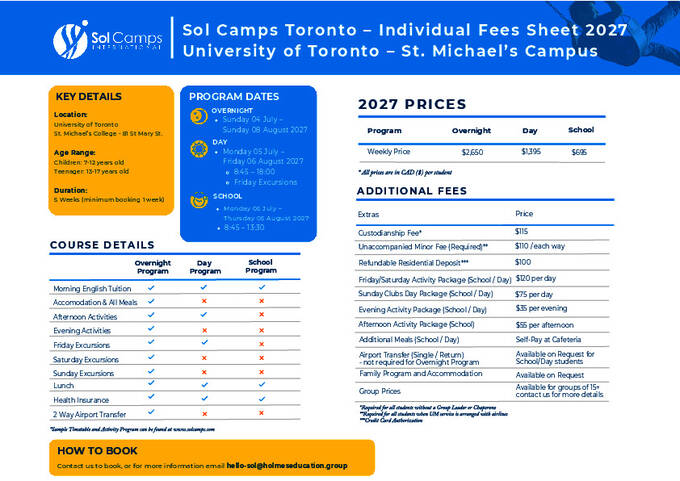 Toronto Priser 2027