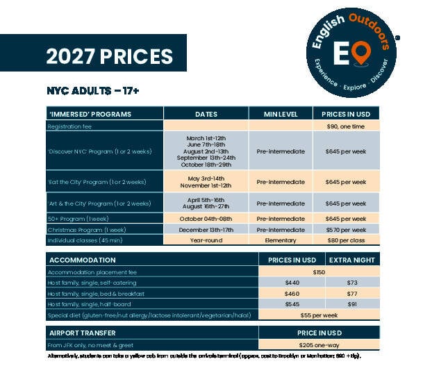 Preços 2027