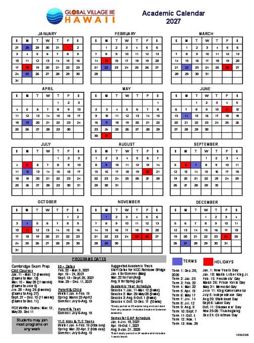 Kalender 2027