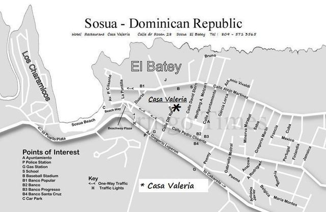 mapa en miniatura de la red de transporte público de Sosua