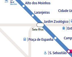 Lissabon Karta över kollektivtrafik